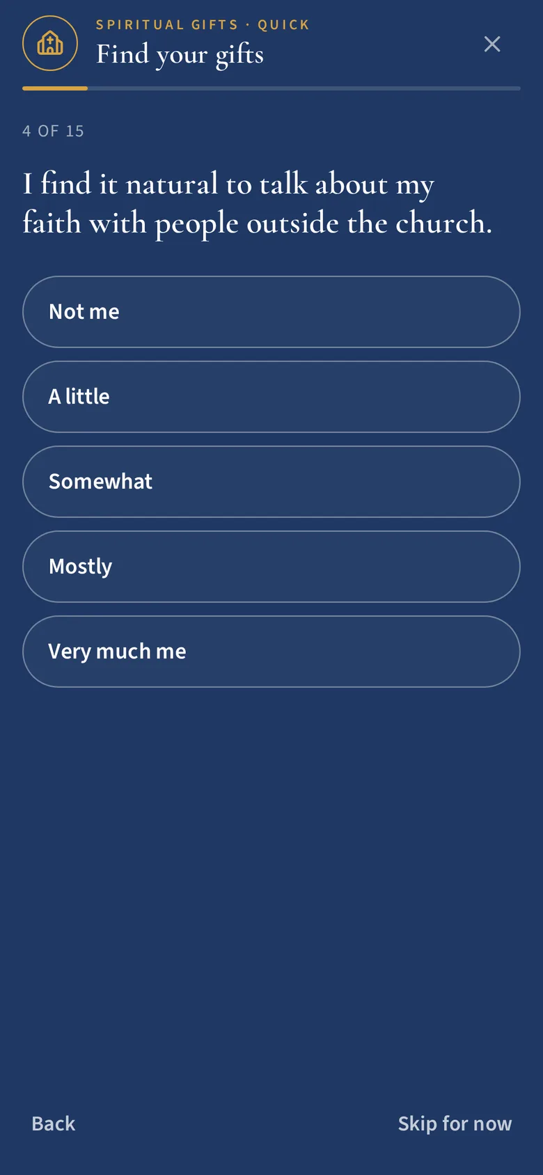 One question a screen